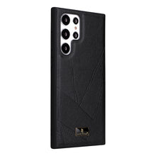Load image into Gallery viewer, Fierre Shann Leather Texture Phone Back Cover Case, For Samsung Galaxy S22 Ultra 5G
