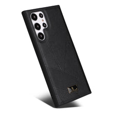 Load image into Gallery viewer, Fierre Shann Leather Texture Phone Back Cover Case, For Samsung Galaxy S22 Ultra 5G