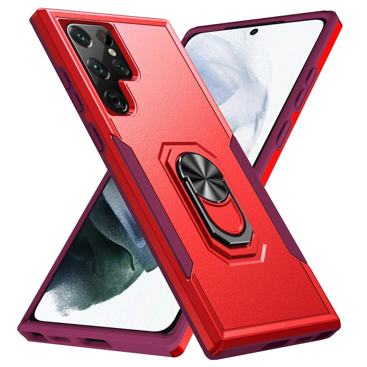 Pioneer Armor Heavy Duty PC + TPU Holder Phone Case, For Samsung Galaxy S22+ 5G, For Samsung Galaxy S22 Ultra 5G