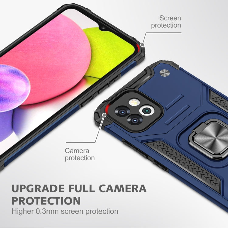 Magnetic Armor TPU + PC Holder Phone Case, For Samsung Galaxy A03 164mm