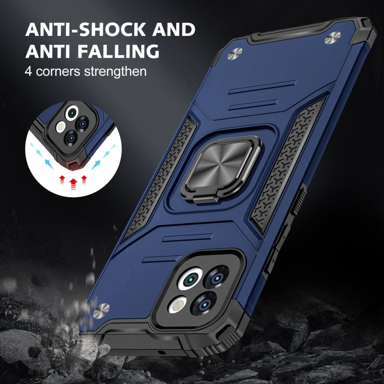 Magnetic Armor TPU + PC Holder Phone Case, For Samsung Galaxy A03 164mm