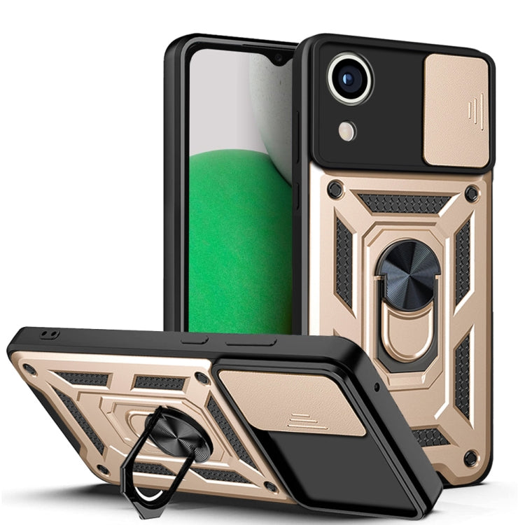 Sliding Camera Cover Design TPU+PC Phone Case, For Samsung Galaxy A03 Core