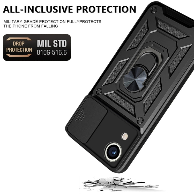 Sliding Camera Cover Design TPU+PC Phone Case, For Samsung Galaxy A03 Core