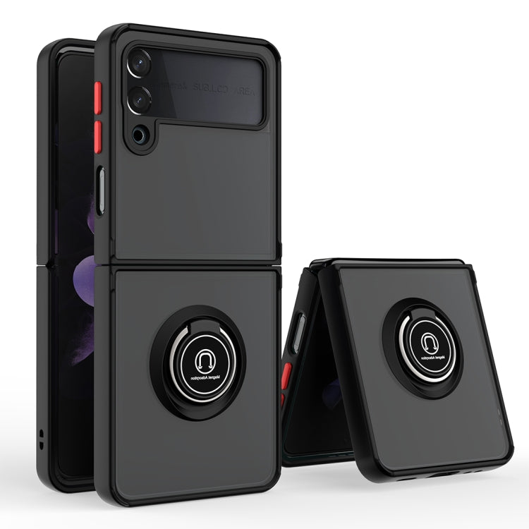 Q Shadow 1 Series TPU + PC Holder Phone Case, For Huawei P50 Pocket, For Samsung Galaxy Z Flip 3 5G