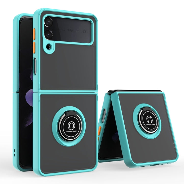 Q Shadow 1 Series TPU + PC Holder Phone Case, For Huawei P50 Pocket, For Samsung Galaxy Z Flip 3 5G