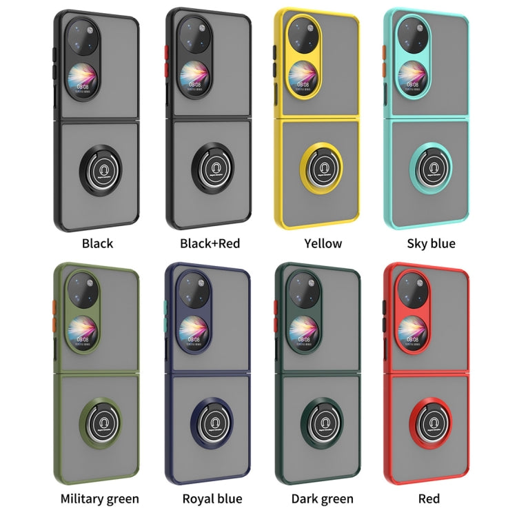 Q Shadow 1 Series TPU + PC Holder Phone Case, For Huawei P50 Pocket, For Samsung Galaxy Z Flip 3 5G