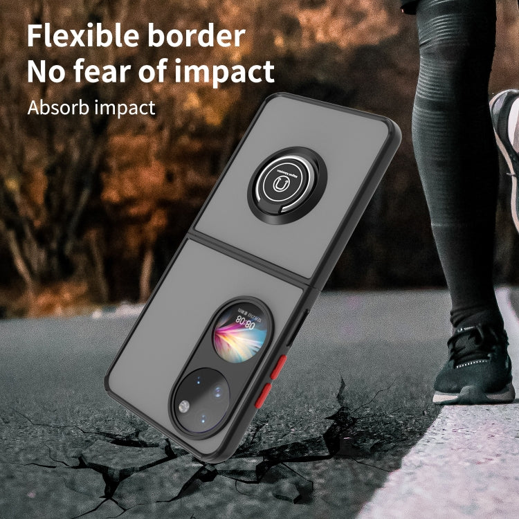 Q Shadow 1 Series TPU + PC Holder Phone Case, For Huawei P50 Pocket, For Samsung Galaxy Z Flip 3 5G