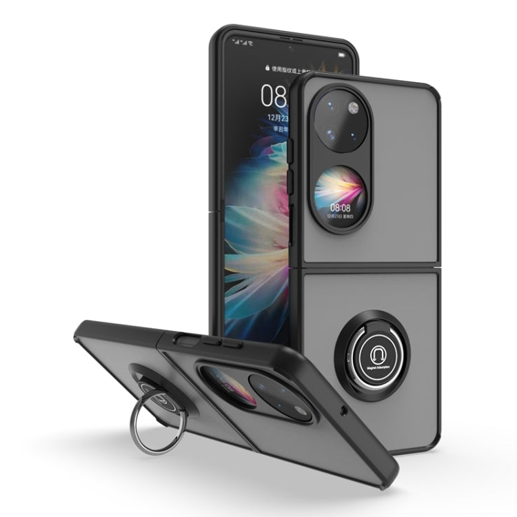 Q Shadow 1 Series TPU + PC Holder Phone Case, For Huawei P50 Pocket, For Samsung Galaxy Z Flip 3 5G
