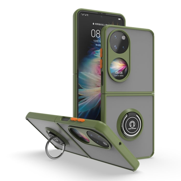Q Shadow 1 Series TPU + PC Holder Phone Case, For Huawei P50 Pocket, For Samsung Galaxy Z Flip 3 5G