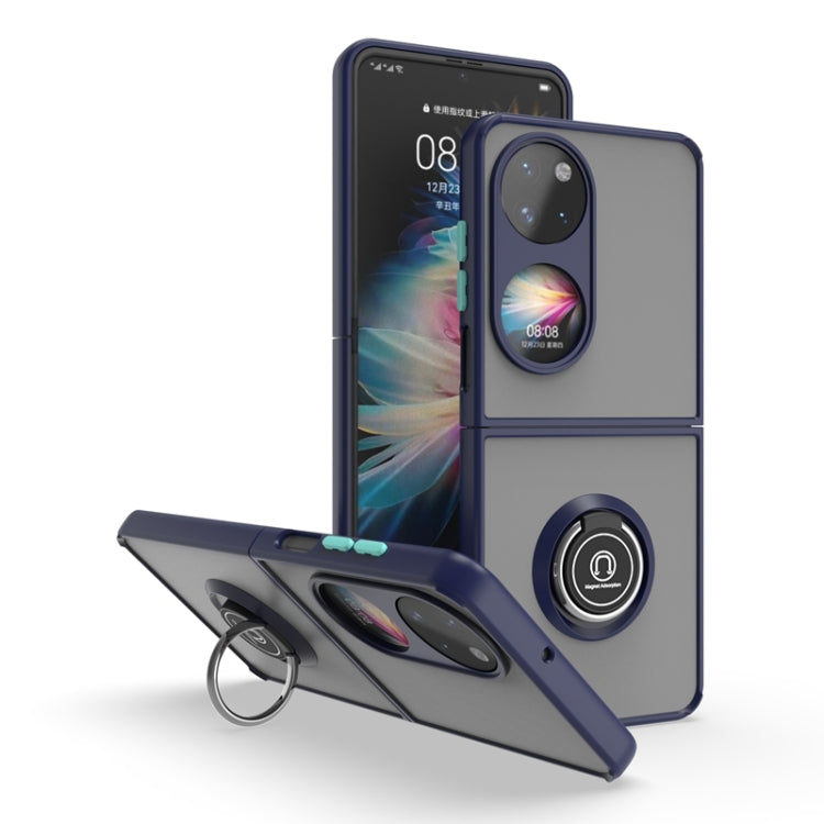 Q Shadow 1 Series TPU + PC Holder Phone Case, For Huawei P50 Pocket, For Samsung Galaxy Z Flip 3 5G