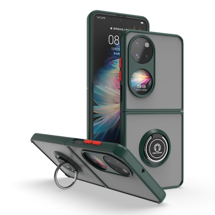 Q Shadow 1 Series TPU + PC Holder Phone Case, For Huawei P50 Pocket, For Samsung Galaxy Z Flip 3 5G