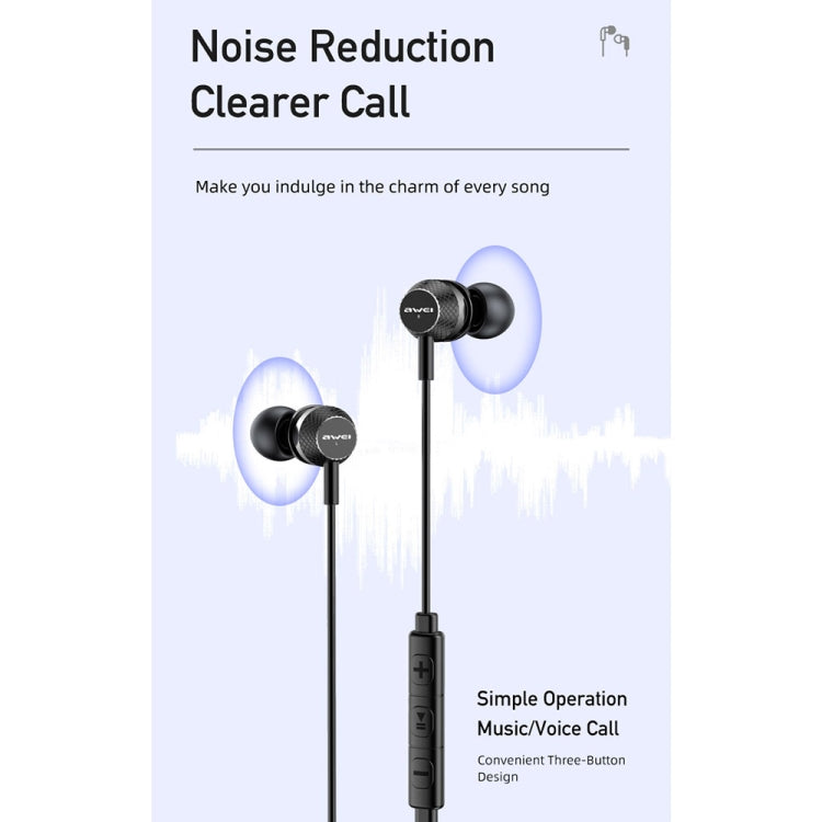 awei TC-5 Type-C / USB-C Mini Stereo In-ear Wired Earphone