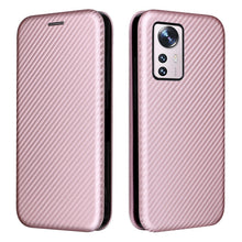 Load image into Gallery viewer, Carbon Fiber Texture Magnetic Horizontal Flip PU Phone Case, For Xiaomi 12 Pro