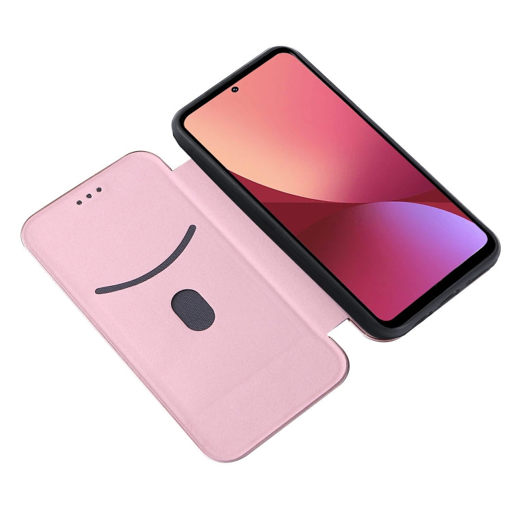 Carbon Fiber Texture Magnetic Horizontal Flip PU Phone Case, For Xiaomi 12 Pro