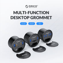 Load image into Gallery viewer, ORICO DESK-4U-BK 4 USB3.0 Port Multifunction Desktop Hub