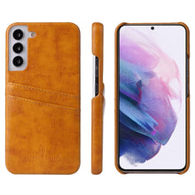 Load image into Gallery viewer, Fierre Shann Retro Oil Wax Texture PU Leather Phone Case with Card Slots, For Samsung Galaxy S22 Ultra 5G, For Samsung Galaxy S22+ 5G, For Samsung Galaxy S22 5G