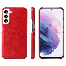 Load image into Gallery viewer, Fierre Shann Retro Oil Wax Texture PU Leather Phone Case with Card Slots, For Samsung Galaxy S22 Ultra 5G, For Samsung Galaxy S22+ 5G, For Samsung Galaxy S22 5G