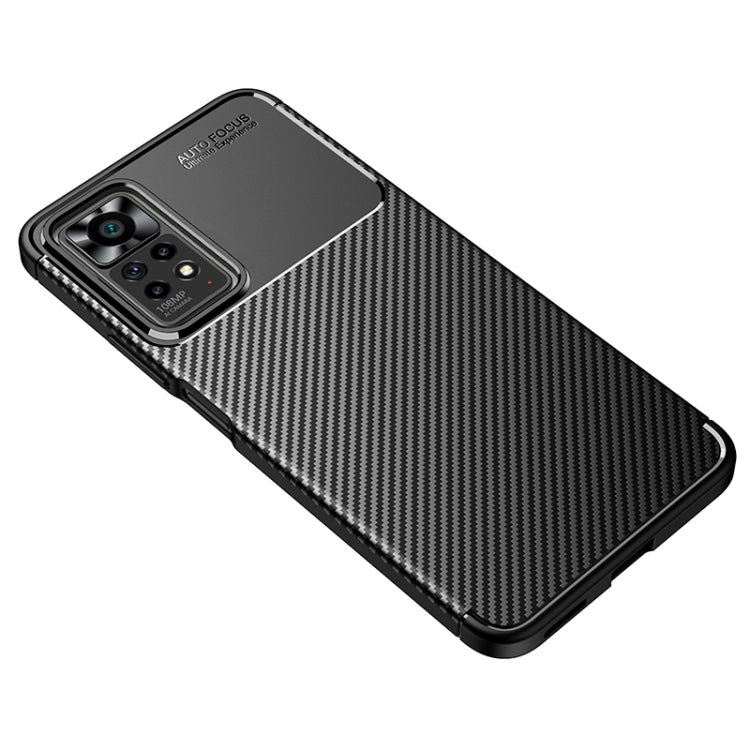 Carbon Fiber Texture Shockproof TPU Phone Case, For Xiaomi Redmi Note 11 Pro Overseas Version