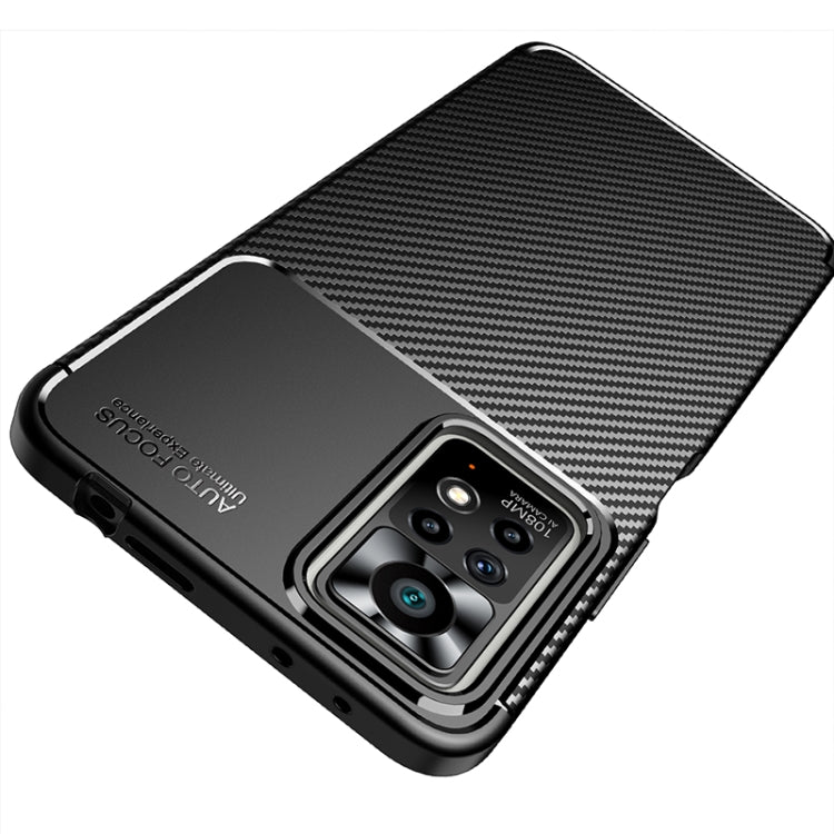 Carbon Fiber Texture Shockproof TPU Phone Case, For Xiaomi Redmi Note 11 Pro Overseas Version