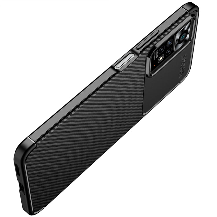 Carbon Fiber Texture Shockproof TPU Phone Case, For Xiaomi Redmi Note 11 Pro Overseas Version