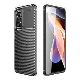 Carbon Fiber Texture Shockproof TPU Phone Case, For Xiaomi Redmi Note 11 Pro Overseas Version