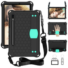 Load image into Gallery viewer, Honeycomb Design EVA + PC Tablet Case with Strap, For Samsung Galaxy Tab S8 / Tab S7