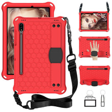 Load image into Gallery viewer, Honeycomb Design EVA + PC Tablet Case with Strap, For Samsung Galaxy Tab S8 / Tab S7