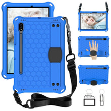 Load image into Gallery viewer, Honeycomb Design EVA + PC Tablet Case with Strap, For Samsung Galaxy Tab S8 / Tab S7