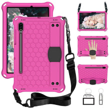 Load image into Gallery viewer, Honeycomb Design EVA + PC Tablet Case with Strap, For Samsung Galaxy Tab S8 / Tab S7