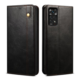Oil Wax Crazy Horse Texture Leather Phone Case, For Xiaomi Redmi Note 11S / Note 11 Foreign Version
