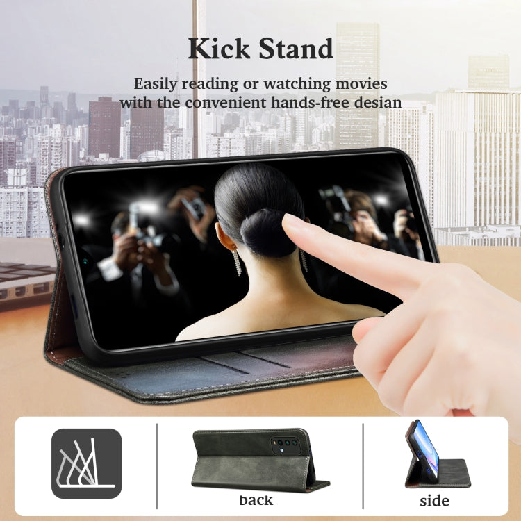 Oil Wax Crazy Horse Texture Leather Phone Case, For Xiaomi Redmi Note 11S / Note 11 Foreign Version