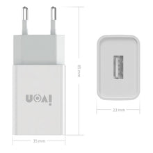Load image into Gallery viewer, IVON AD-33 2 in 1 2.1A Single USB Port Travel Charger + 1m USB to 8 Pin Data Cable Set,, EU Plug, US Plug