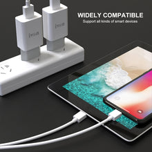 Load image into Gallery viewer, IVON AD-33 2 in 1 2.1A Single USB Port Travel Charger + 1m USB to 8 Pin Data Cable Set,, EU Plug, US Plug