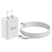 Load image into Gallery viewer, IVON AD-33 2 in 1 2.1A Single USB Port Travel Charger + 1m USB to 8 Pin Data Cable Set,, EU Plug, US Plug