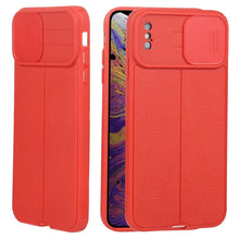 Load image into Gallery viewer, Litchi Texture Sliding Camshield TPU Protective Phone Case, For iPhone 6, For iPhone 6 Plus, For iPhone 8 Plus &amp; 7 Plus, For iPhone XS Max