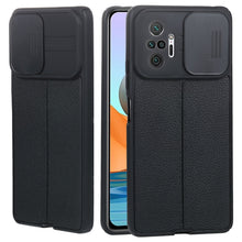 Load image into Gallery viewer, Litchi Texture Sliding Camshield TPU Protective Phone Case, For Xiaomi Redmi Note 10 Pro 4G
