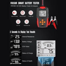 Load image into Gallery viewer, FOXSUR FBT200 12V / 24V Car Battery Tester, FBT200