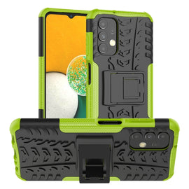 Tire Texture Shockproof TPU+PC Phone Case with Holder, For Samsung Galaxy A13 4G