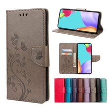 Load image into Gallery viewer, Butterfly Flower Pattern Flip Leather Phone Case, For Samsung Galaxy A23 5G