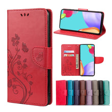Load image into Gallery viewer, Butterfly Flower Pattern Flip Leather Phone Case, For Samsung Galaxy A23 5G