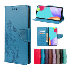 Load image into Gallery viewer, Butterfly Flower Pattern Flip Leather Phone Case, For Samsung Galaxy A23 5G