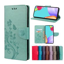 Load image into Gallery viewer, Butterfly Flower Pattern Flip Leather Phone Case, For Samsung Galaxy A23 5G