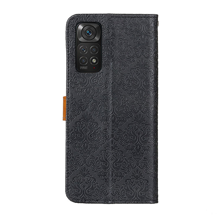 European Floral Embossed Leather Phone Case, For Xiaomi Redmi Note 11S / Note 11 4G 2022