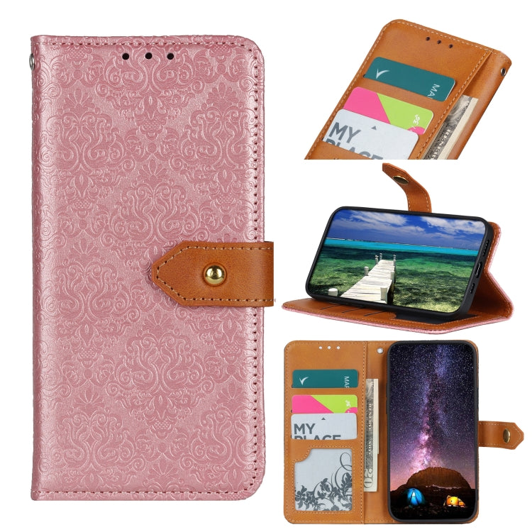 European Floral Embossed Leather Phone Case, For Xiaomi Redmi Note 11S / Note 11 4G 2022