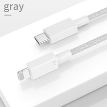 Load image into Gallery viewer, 27W PD USB-C / Type-C to 8 Pin Fast Charging Braided Data Cable, Cable Length: 1m, 27W