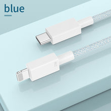 Load image into Gallery viewer, 27W PD USB-C / Type-C to 8 Pin Fast Charging Braided Data Cable, Cable Length: 1m, 27W