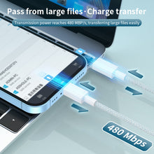 Load image into Gallery viewer, 27W PD USB-C / Type-C to 8 Pin Fast Charging Braided Data Cable, Cable Length: 1m, 27W