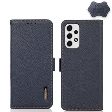 Load image into Gallery viewer, KHAZNEH Side-Magnetic Litchi Genuine Leather RFID Phone Case, For OPPO Reno7 SE 5G, For vivo S12 5G / V23, For Xiaomi Redmi Note 11 4G / Note 11S, For Samsung Galaxy A23 5G