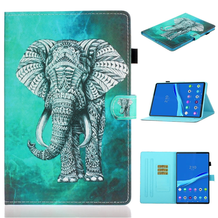 Painted Left and Right Flat Leather Tablet Case, For Samsung Galaxy Tab A8 10.5 2021