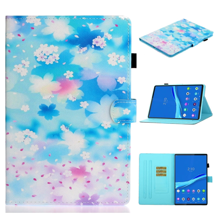 Painted Left and Right Flat Leather Tablet Case, For Samsung Galaxy Tab A8 10.5 2021